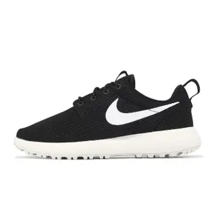 【NIKE 耐吉】高爾夫球鞋 Roshe G NN 男鞋 黑 白 網布 鬆餅格紋 緩震 運動鞋(DV1202-002)