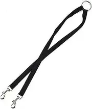 Black Double Dog Leash Lead,Adjustable Two Dog Leash Pet Traction Rope with D Coupler N Lead Collars, Harnesses and Leashes for Pet Supplies
