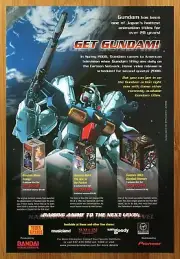 1999 Mobile Suit Gundam Vintage Print Ad/Poster Cartoon Network Anime Cartoon