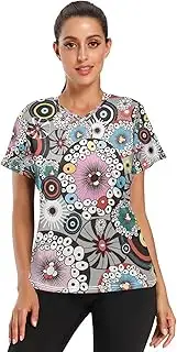 [Caihoyu] Sports T-Shirt with Asian Cut Quick Dry Womens Cooling Athletic T Shirts for Outdoor Activities S-3XL