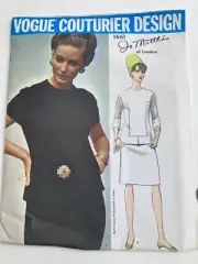 Uncut Vogue Couturier Design Pattern #1661 Jo Mattli of London Blouse Skirt 14