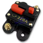 220 Amp In-Line Circuit Breaker Solar/Audio/Car/RV 220A/220AMP Fuse 12V/24V DC