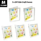 1-6PCS Craft Kids Photo Display Frames A4 Size Drawing Painting Portrait Frames