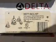 DELTA 3577-NCLHP WidespreadPearl Nick/Chrome NeoStyle Faucet (Handles sold sep)