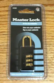 Master Lock 646D Set Your Own Combination Lock, Black/Gold, Small Locker Luggage