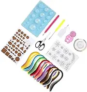 HAWILLOSCH 1 Set DIY Paper Quilling Strips Set Crafting Material for Arts Crafts for Home School Projects for Beginners Professionals