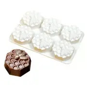 6-cavity Honeycomb Silicone Mold Cake Baking Tool for Making Chocolate, Candy