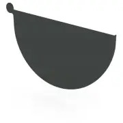 QLD NEW Stratco Half Round Gutter Stop End Gun Metal Grey