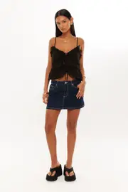 [Supré] Supré - Leah Frill Cami - Black 14 BLACK