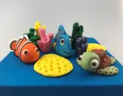 Fish Tank Turtle 3D Cake Toppers Decorations Figurines Birthday