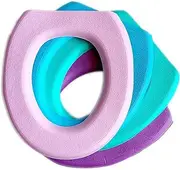Cabilock 2pcs Eva Toilet Seat Cover Pads Thicken Sticky Closestool Mats for Home Bathroom Green Blue