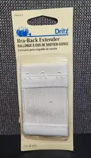 Dritz BRA-BACK EXTENDER 56649-9, 2-1/4" Wide White 3 Hooks