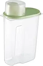 SHOWERORO Plastic Sealed Grain Storage Can with Lid Cereal Container for Dry Food Space Saving Kitchen Box Green for Oatmeal and Rice Organization