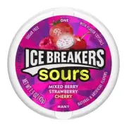 Ice Breakers Sours Sugar Free Mixed Berry Candy 8 pack (1.5 oz per pack)