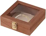 [Generic] Specimen Display Box - Artifact Display Box, Collectible Display Box | Multipurpose Cash Storage Organizer, Glass Fronted Box For Preserved Specimens Flutter Fossils Stamps And Collectibles