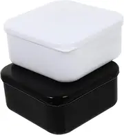 Alasum 2pcs Piece Chess Jar Mini Containers with Lids Chess Storage Case Tournament Organizer with Lid Go Chess Containers Mini Square Mini Chess Board Large Toddler Backgammon Plastic