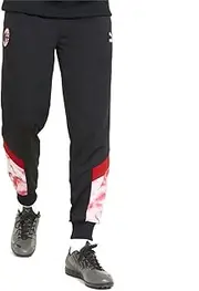 PUMA Men's Standard A.C. Milan Iconic MCS Mesh Track Pants, Black-Tango Red, Large