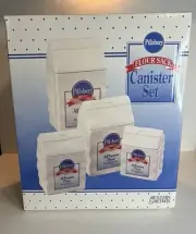 Pillsbury Flour Sack Advertising 4 Canister Set Benjamin & Medwin New In Box