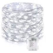 LED String Lights Copper Wire Lights Indoor and Outdoor Fairy Lights for Christmas Bedroom Parties -White