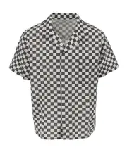 Erl Checkered Short Sleeve Shirt Black