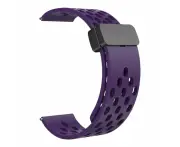 Wahoo ELEMNT RIVAL compatible Silicone Magnetic Sports Watch Straps - Purple