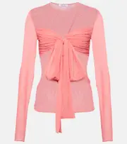 [Blumarine] Blumarine Bow-detail jersey top AU 6 pink