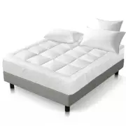 King Queen Double Single Mattress Topper Bamboo Fibre Pillowtop Protector