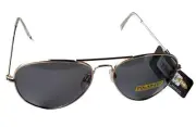 Foster Grant Polarized Gold colored Frame Sunglasses 100% UVA UVB Protection D4