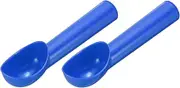 uxcell 2pcs Plastic Ice Cream Scoops, Fruit Spoons Watermelon Scooper Kitchen Tools for Ice Cream Yogurt Cupcake Melon Ball Blue
