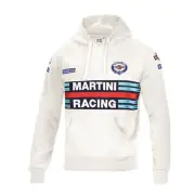 Men's Sweatshirt Hooded Pullover Sparco Martini white s. XXL