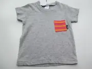 Bonds Baby Kids Pop Pocket Short Sleeve Short Top size 000 00 0 3 Colour Grey