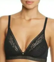 Chantelle SPIRIT 11A8 Black Lace Wirefree Bra with J-Hook Back - S