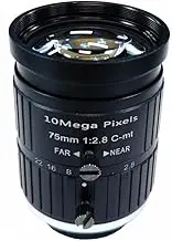 HD10MP 4K Industrial CCTV Lens C-Mount 75mm Image Format 1 Inch Aperture F2.8 for Security Cameras