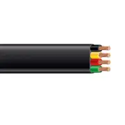 4/3 Submersible Cable With Ground Flat Jacket Well Pump Wire Black 600V