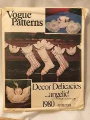 Vogue Sewing Pattern 1980 Christmas Decorations Uncut Decor Angelic