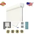 32" Wide Blackout Roller Shades - Easy Install, Energy Saving, Beige