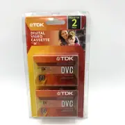 TDK DVC 60 Digital Video Cassette Mini DV 2 Pack