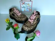 New Dr Martens BUZZ 5i Leopard Print Shoes Sneakers Platform Women UK6 EU39 US8