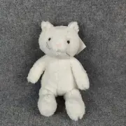 Pottery Barn Kids Cat Plush Kitty White Snuggle Kitten Stuffed Animal New 17 Inc