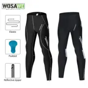 WOSAWE Mens Compression Cycling Long Pants Tights Comfort Hiking Cycle Leggings