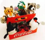 Vintage Coke International Beanie Animals Collection 6 pack carton NEW
