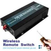 Power Inverter 48V to 240V Pure Sine Wave 5000W Truck Remote Switch Motorhome RV