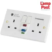 Timeguard RCD05WAVN RCD Protected Double Gang White Switched Socket - Active