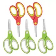 Pack of 5 Left-handed Kids Scissors (Rounded-tip, 5.2-In.) Lefty ~NIB~