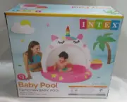 INTEX Caticorn Inflatable Baby Pool 40" x 40" Soft Floor