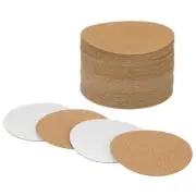 50-Pack Self-Adhesive Cork Sheets, 3.7 x 3.7 Inch Round Cork Board [1mm Thick]