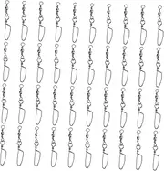 ifundom 40Pcs Fishing Connector Ball Bearing Swivel Coast Lock Snap for Saltwater Fishing Lures High Strength Lure Pin Connector for Reliable Performance