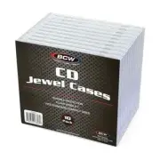 BCW CD Jewel Cases (100 pack) Compact Disc / DVD / Blu-Ray Storage Case