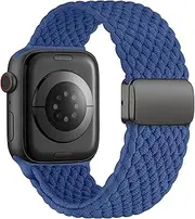 Witzon Sport Solo Loop Compatible with Apple Watch Band 49mm 46mm 45mm 44mm 42mm 41mm 40mm 38mm Men Women, Adjustable Magnetic Stretchy Nylon Braided Strap for iWatch Ultra 2 SE Series 10 9 8 7 6 5 4 3 2 1