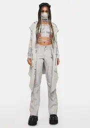 [DARKER WAVS] Compression Raw Edge Pants